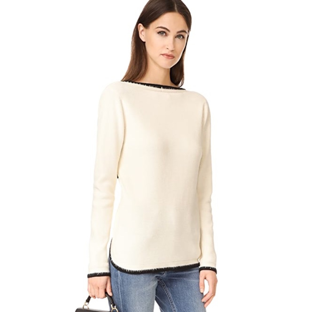 Derek Lam 10 Crosby Reversible Sweater Sz S Ivory - Picture 3 of 8